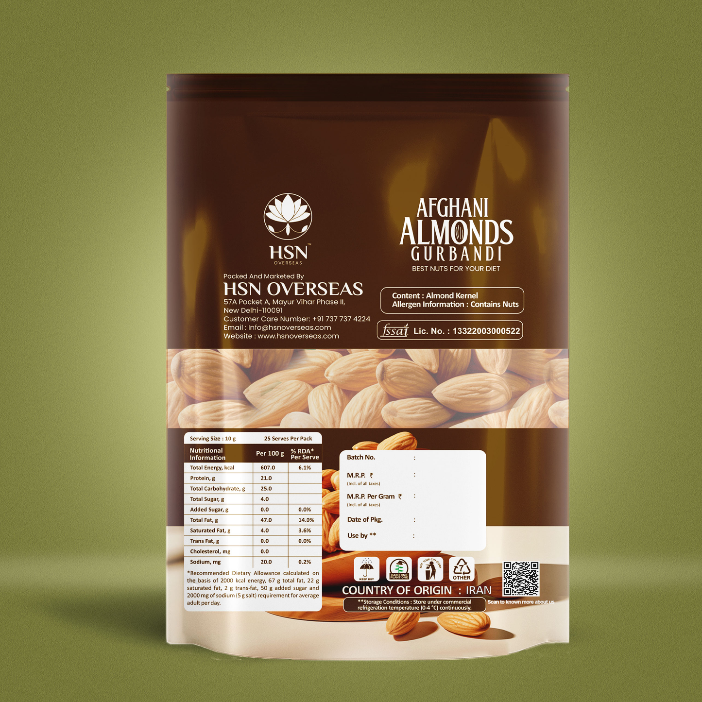 Afghani Almonds Gurbandi